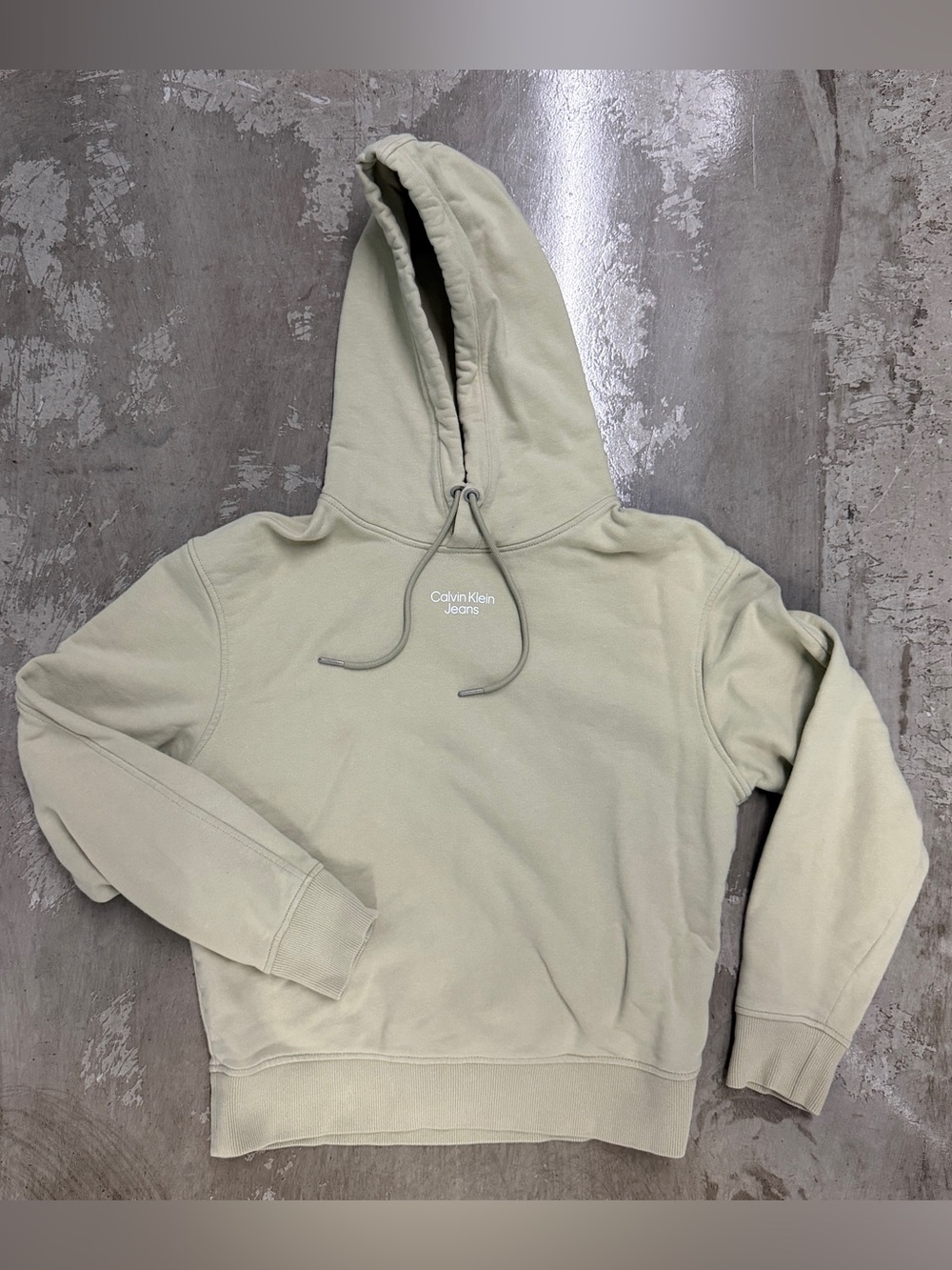 Calvin Klein Jeans Khaki Color Logo Hoodie Sweatshirt Women’s XS SKU 0004